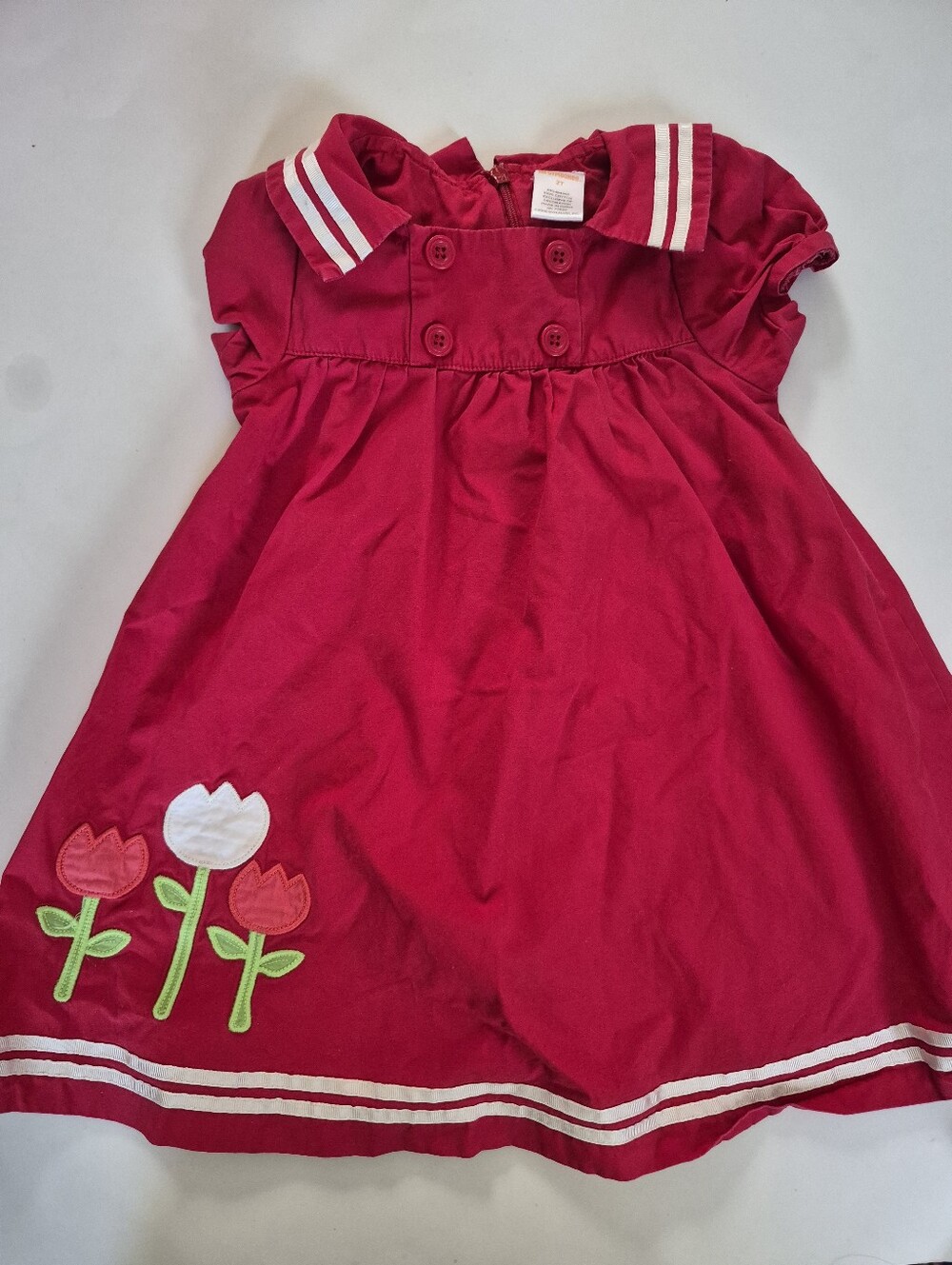 Gymboree 2t Red Girls Vintage 2008 Tulip Sailor Dress